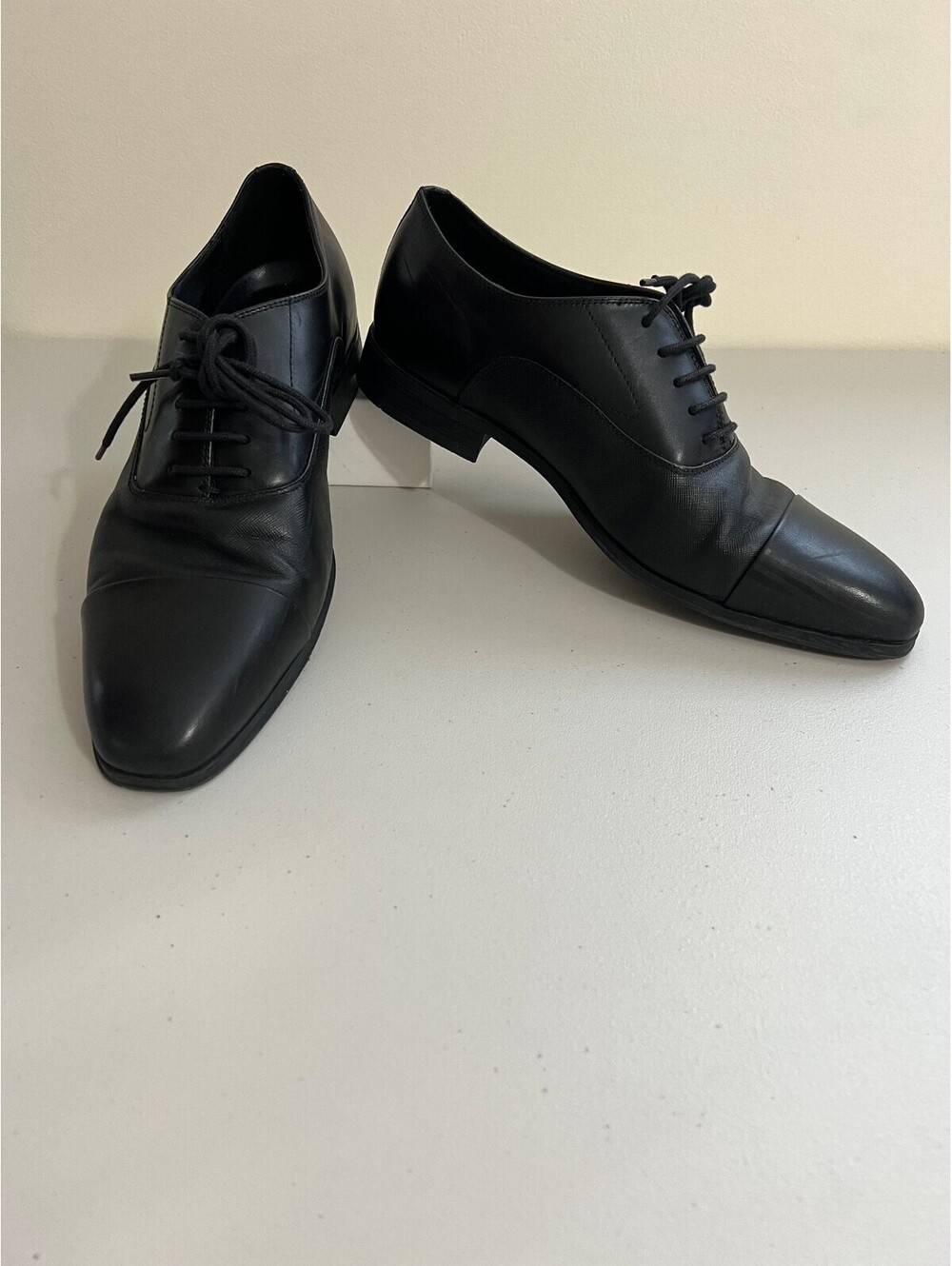 Calvin Klein Men's Drew Lace-up Dress Oxford - Black Leather, Size, 11